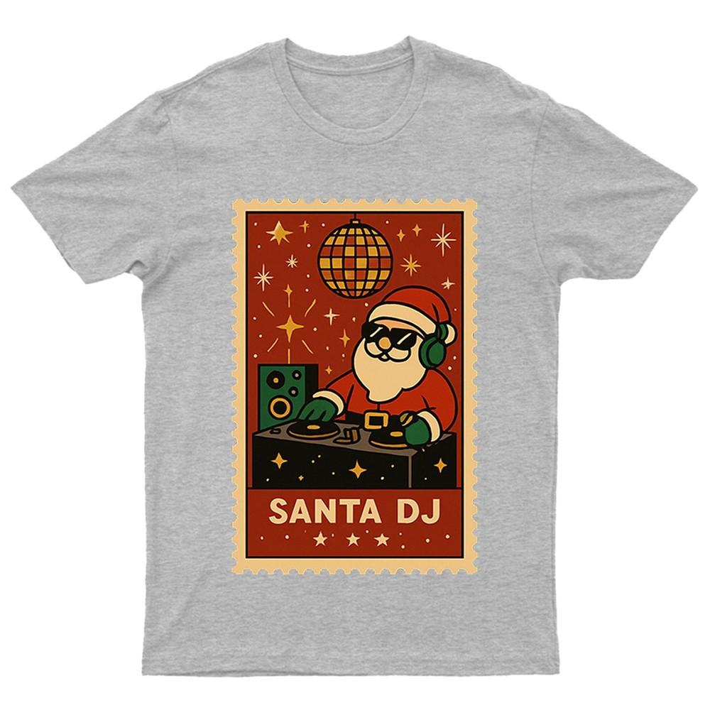 Santa DJ Christmas Retro TShirt Unisex Gift Seasonal Funny Xmas Claus Unisexs