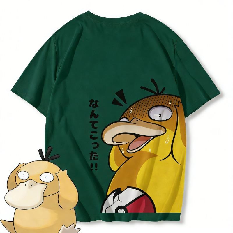 Pokemon Psyduck Anime T Shirt Men Women Casual Cotton Short Sleeve Tee Top Summer