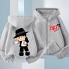 Felpa con cappuccio e zip per bambini, cardigan, top rosa per bambina e nero per bambino, felpa con cappuccio per bambini dai 3 ai 12 anni, autunno, cappotto stile Michael Jackson con zip