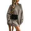 Women's Crew Neck Sweater, Loose Fit for Fall and Winter