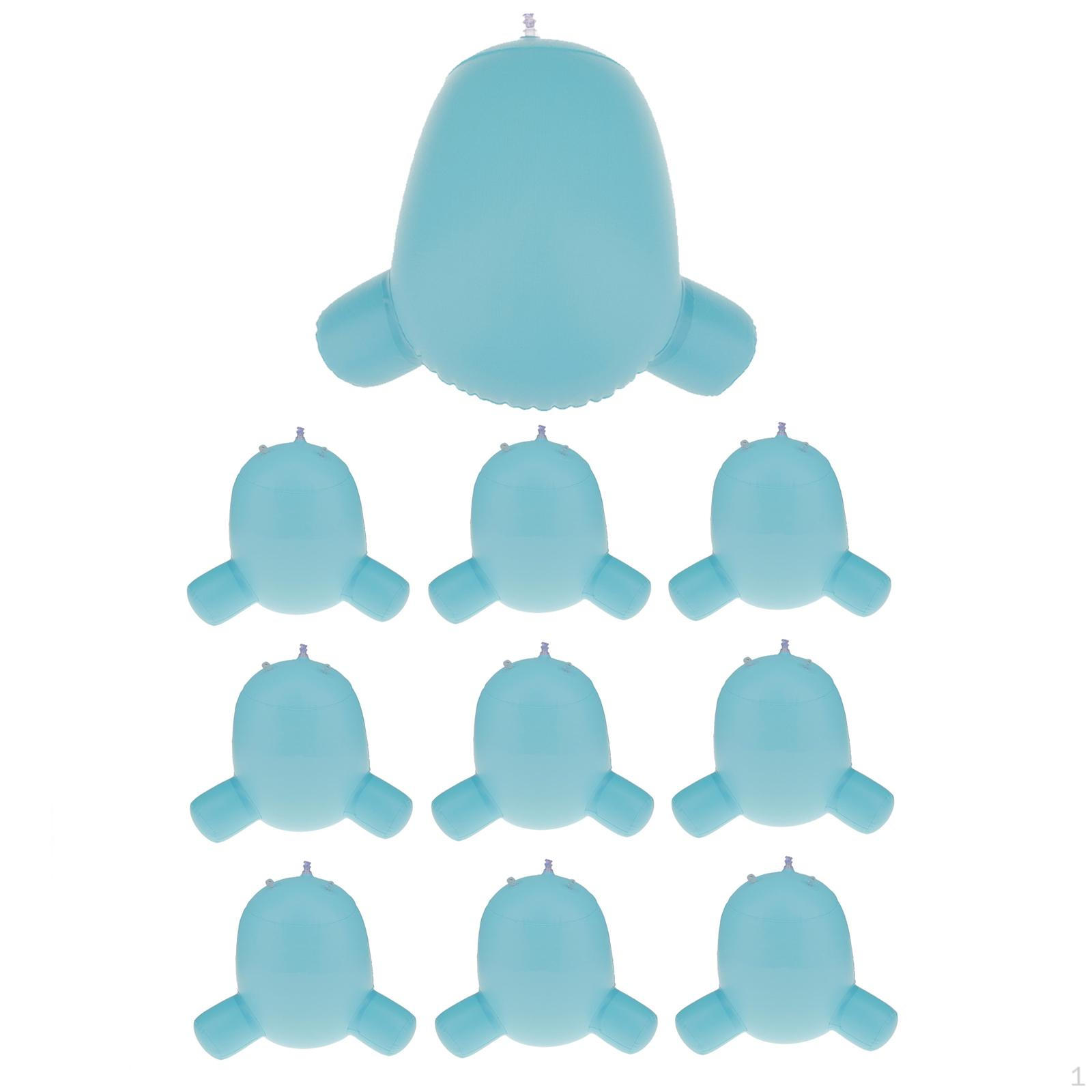 

10 штук надувных моделей ягодиц манекенов ПВХ износостойкие надувные подгузники дисплей синий