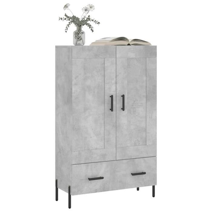 VidaXL Highboard Concrete Grey 69.5x31x115 Cm Engineered Wood 830336