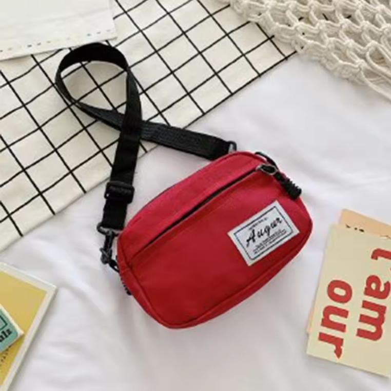 New Canvas Canvas Patchwork Crossbody Casual Mini Casual Shoulder Bag Simple Patchwork Shoulder Messenger Bag