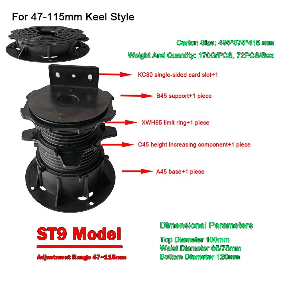 1/2Pcs Eliminate Slope Difference Decking Boards Lift Bearing Set  for Wood WPC Metal