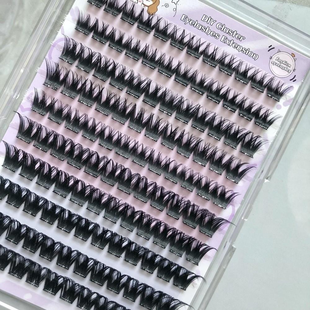 10/20/32Rows Mixed Length Dense Grafted False Eyelashes 12-16MM DIY Lashes Extension  Daily