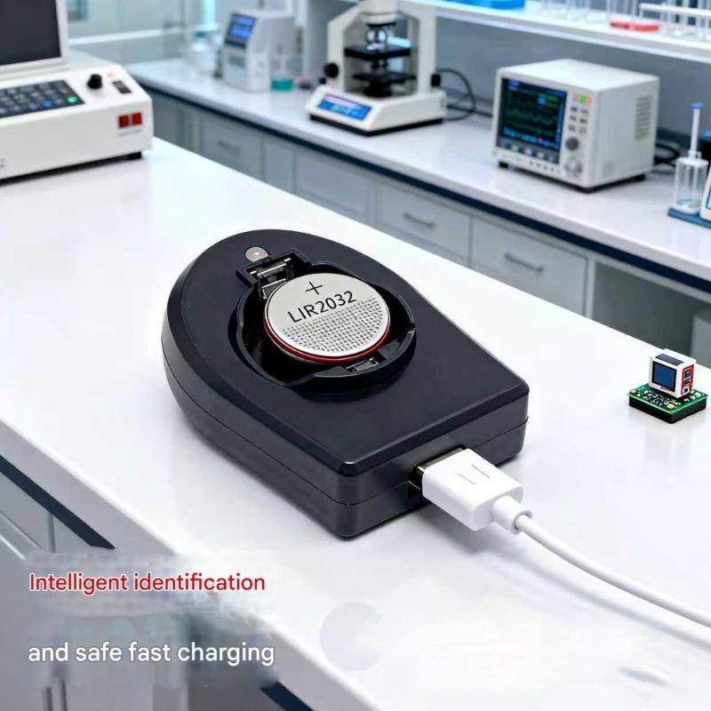 Universal USB C LIR2032 Battery Charger With Fast Charging And Overcharge Protections