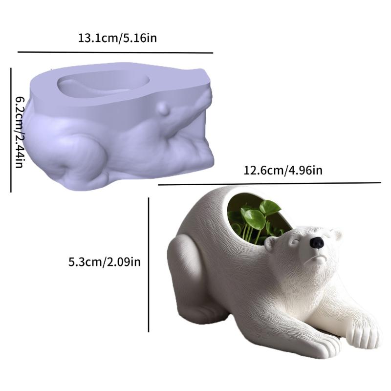 Víceúčelová zvířecí silikonová forma Kreativní DIY květináč Výrobce svíček Sada Potravinářsky nezávadná Flexibilní forma Pro umělecké domácí dekorační projekty