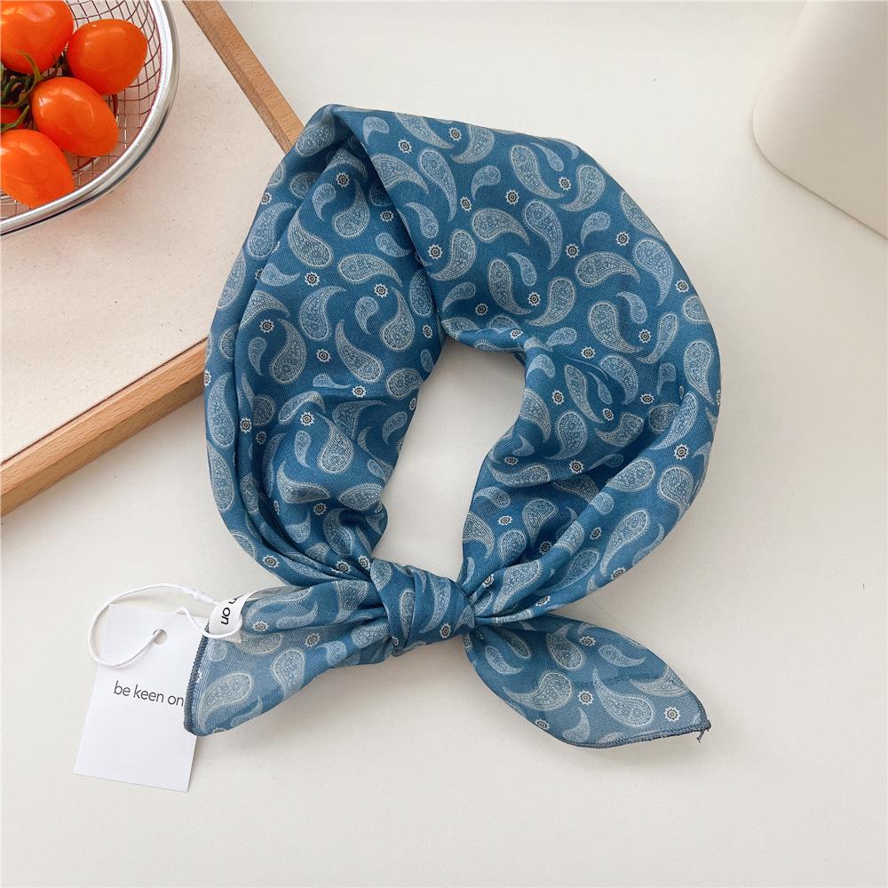 55 Polka Dot Silk Scarf: Spring Summer Korean Fashion Headscarf & Decorative Hairband for Women