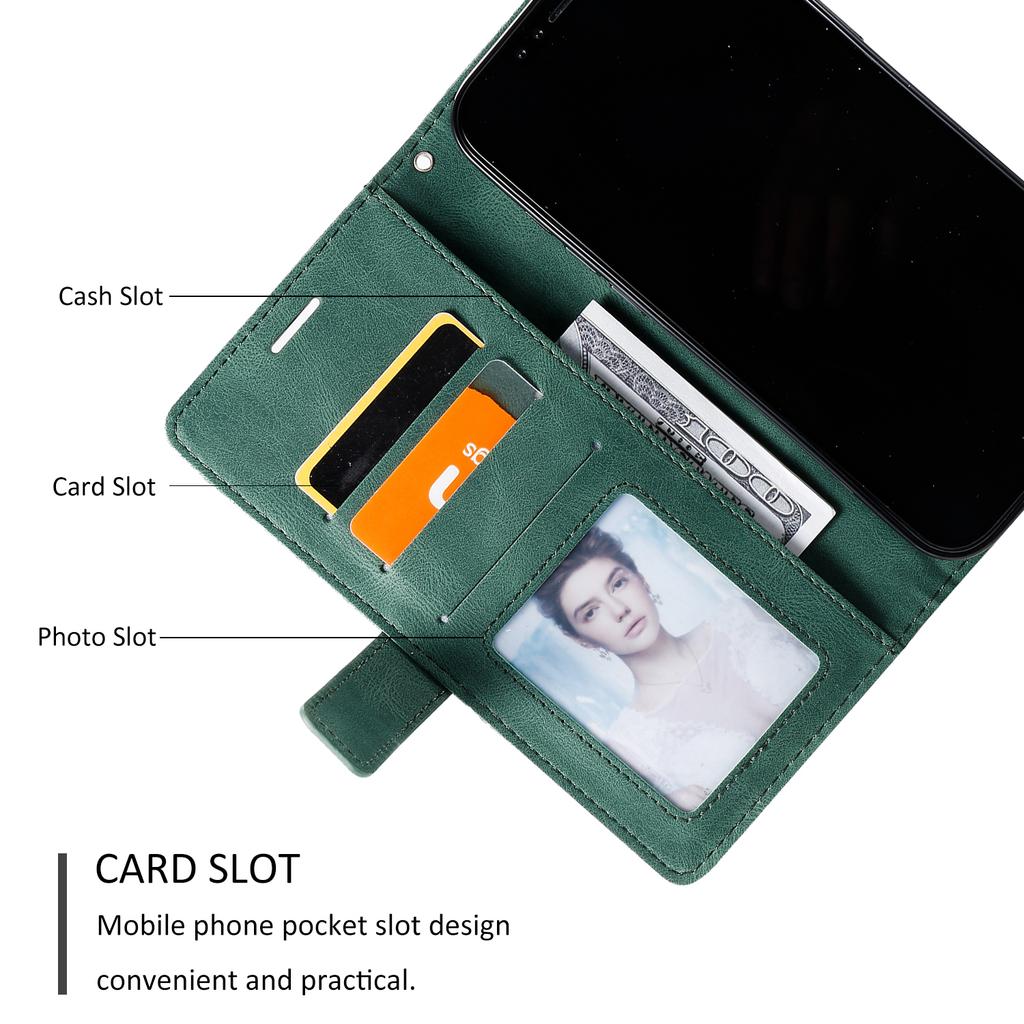 For Samsung Galaxy A06 4G Case Imprinted Lines PU Leather Splicing Wallet Phone Cover