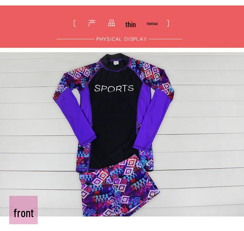 2018 Women's Two-Piece Long Sleeve Wetsuit: Snorkeling, Surfing & Yoga Suit with UV Protection