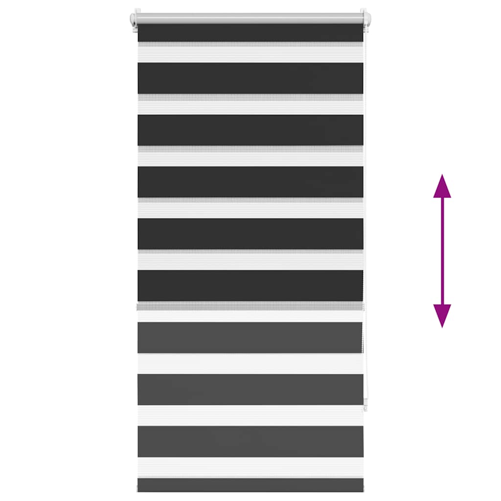 Roleta Zebra 80 X 150 Cm Czarna