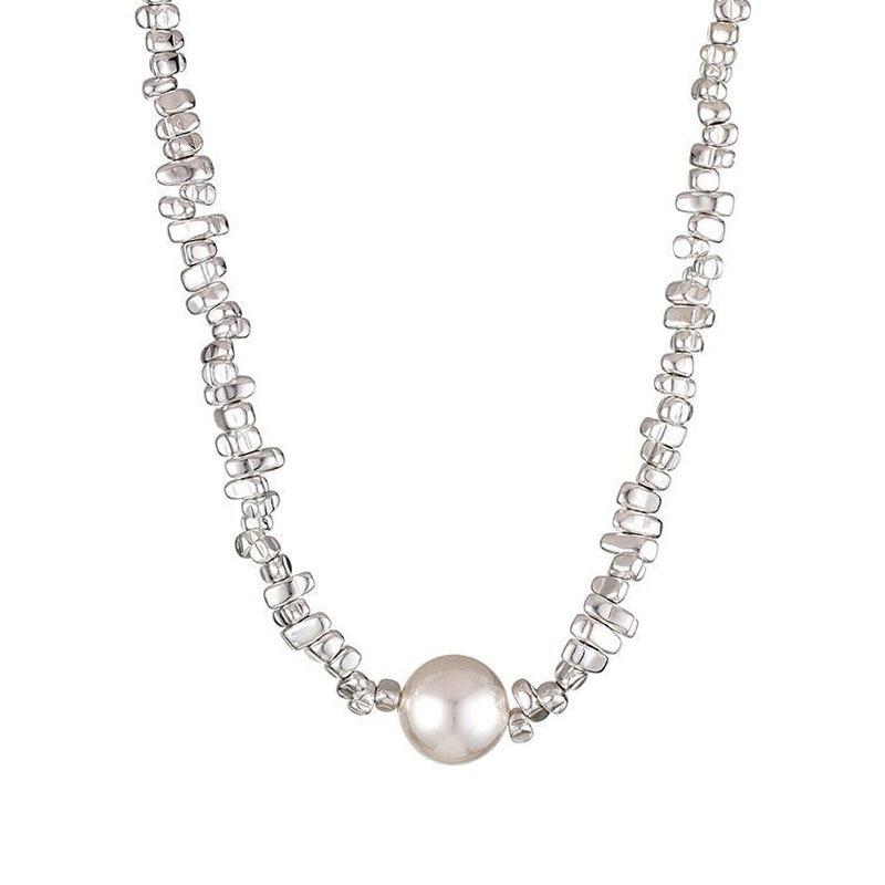 

Сломано несколько таэлей небольшого квадратного жемчужного ожерелья, женская нерегулярная высококачественная дизайнерская цепочка на ключицу, мода