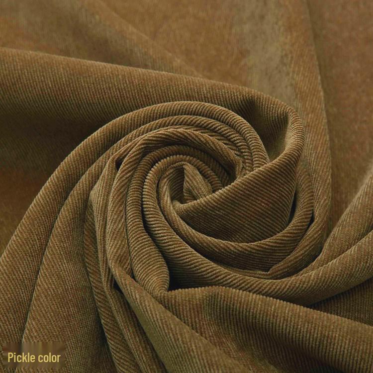 Unisex Warm Egg Yellow Corduroy Pants - Light Yellow, 21 Wale, Cotton-Polyester Blend