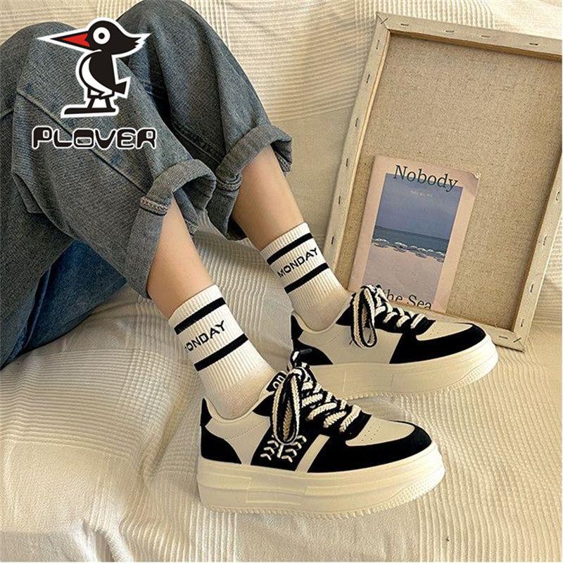 thick-soled muffin women's shoes casual versatile sports board shoes heightening white shoes