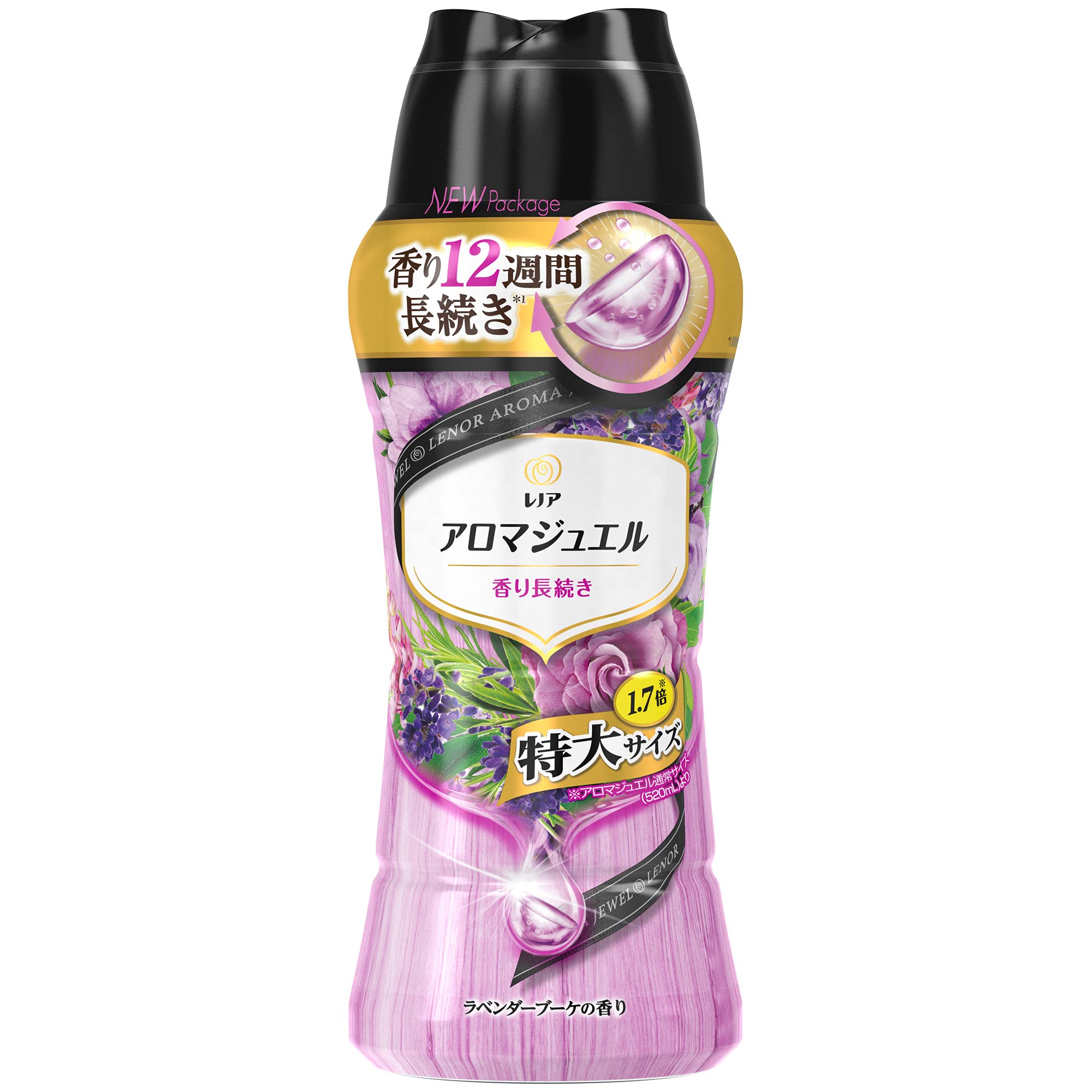 

Lenor Happiness Aroma Jewel Scented Keep Your Clothes Fresh and Scented for Lavender Extra Capacity Beads, Longer, Bouquet, Large, 1.7x (885mL)