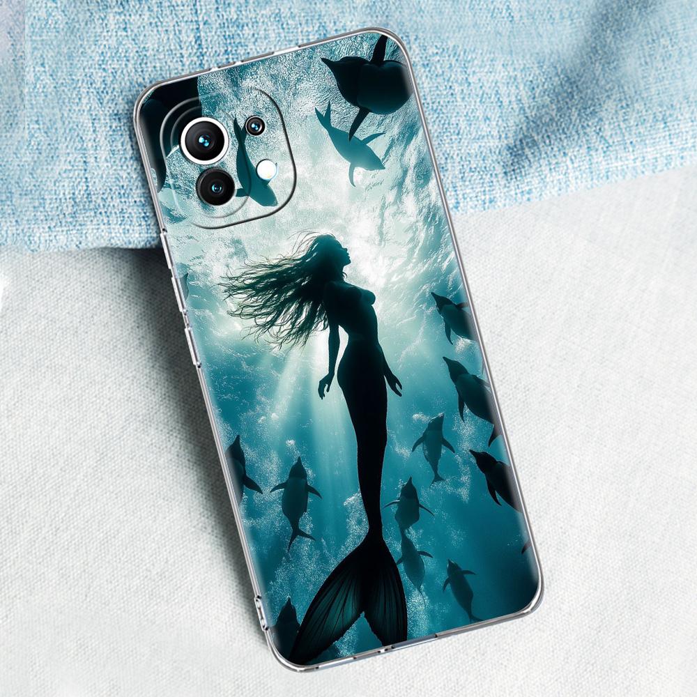 Phone Case For Xiaomi Mi 15 14 13 12 11 Lite 15T 13T 12T Pro Poco X7 X6 X5 Pro 5G X3 NFC F7 F6 F5 Clear Cover Scuba Diving
