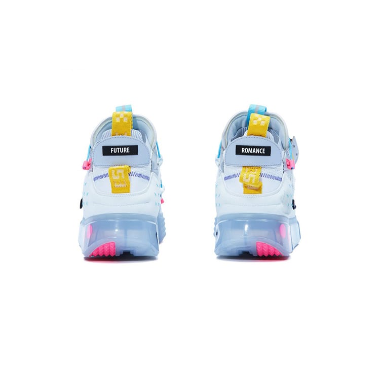 Li Ning Essence 2 Futuristisch Rutschfest Abriebfest Niedrig geschnitten Sport Freizeitschuhe Herren Weiß Grau AGWR021-2