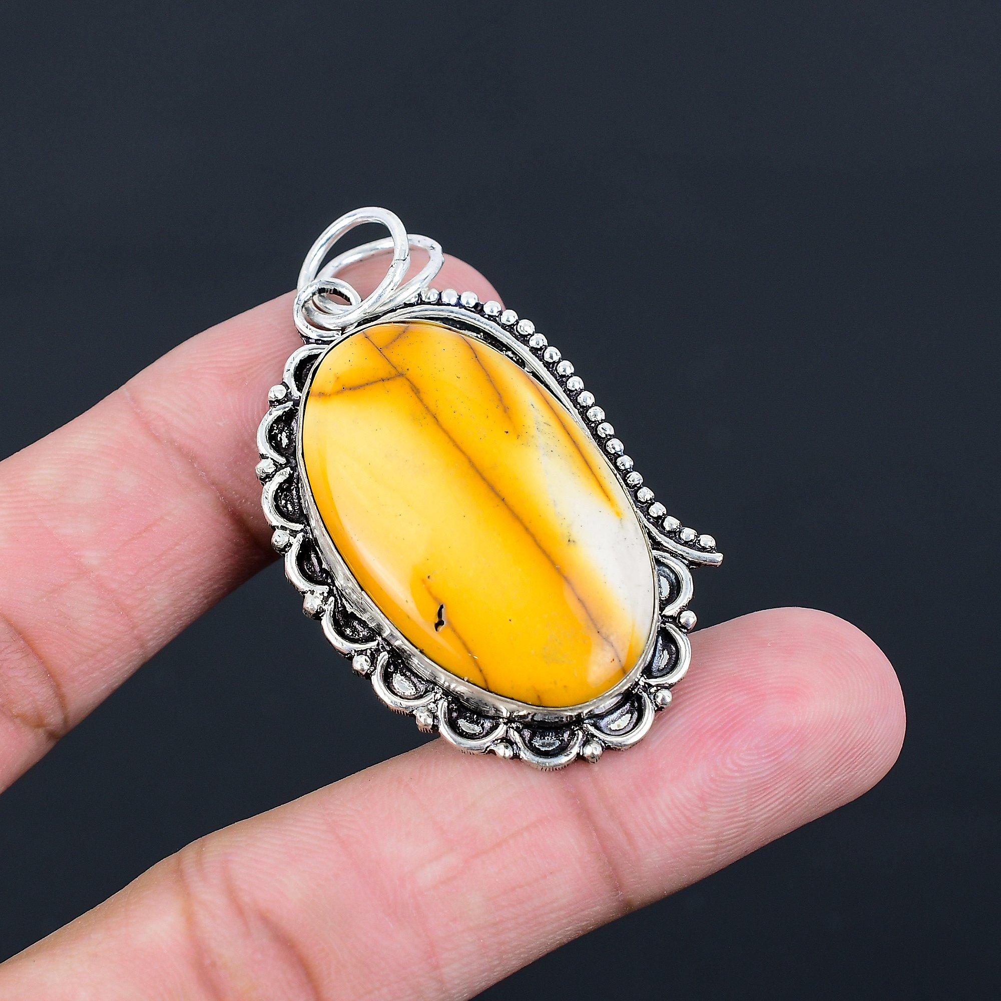 Oval Mookaite Gemstone Sterling Silver Mother Anniversary Birthday Bezel Pendant