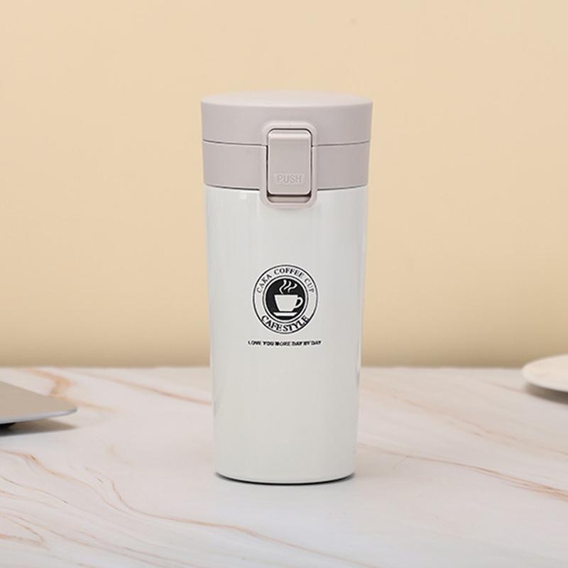 500ML Termohrnek Nepropustný Termoska Hrnek na Kávu Dvojstěnný 304 Nerezová Ocel Šálek na Kávu Čaj Vakuová Termoska Láhev na Vodu