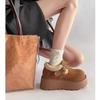 Fashion 2024 New Winter Women's Shoes Plush Warm Fashionable Retro Cotton Women's Comfortable Thick-soled Buckle Snow Boots