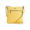 Coach File 21 Solid Color Minimalist Letter Logo Zipper Crossbody Bag Small Women crossbody bag Silver Vintage-Yellow CE871-SVS9V