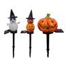 Halloween Pathway Lights Solar Powered Pumpkin Ghost Light Garden Stake Lights Waterproof LED Walkway Lights