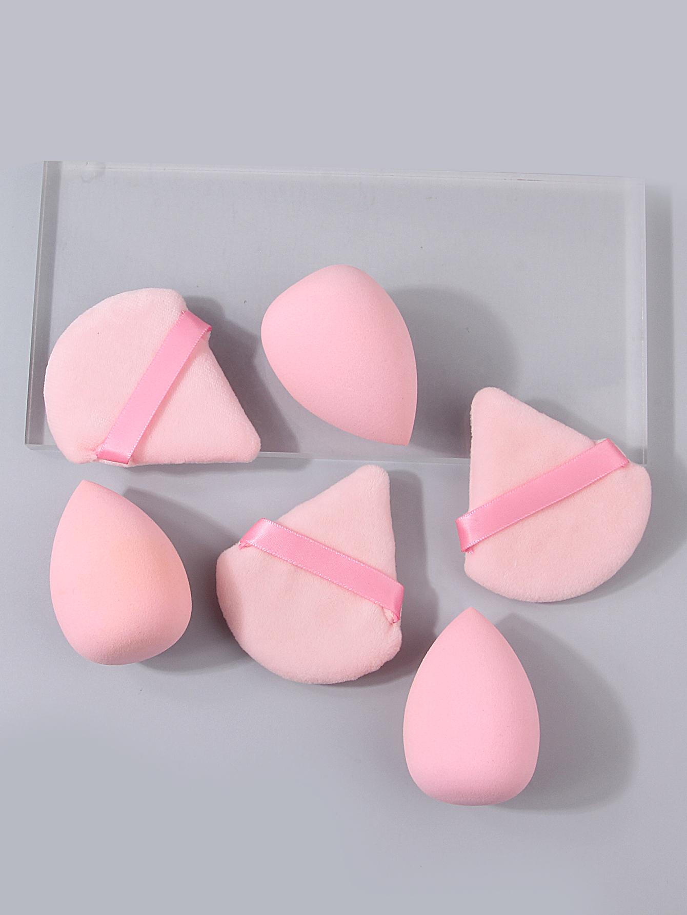 

6/10/19 шт. Набор профессиональных инструментов для макияжа: 10 кистей для макияжа, резинки для волос, напульсники, 6 спонжей-пуховок для пудры, мягкие и прочные