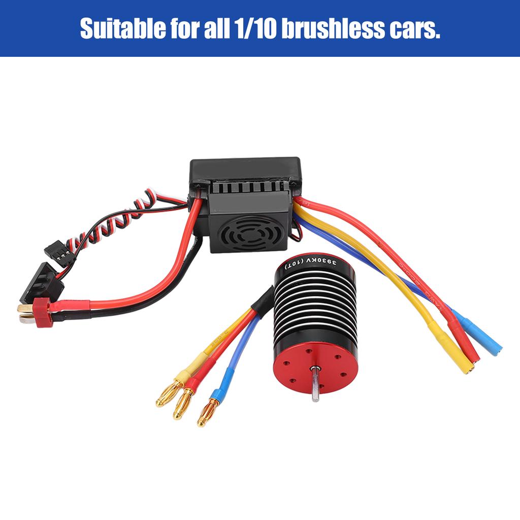 F540 3930KV Waterproof Brushless Motor Kit with 60A ESC for 1/10 RC Car Upgrade Parts