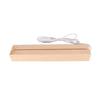 Through Slot Rectangle Display Pedestal Crystal Wooden Lighted Base Stand Art Lights Display