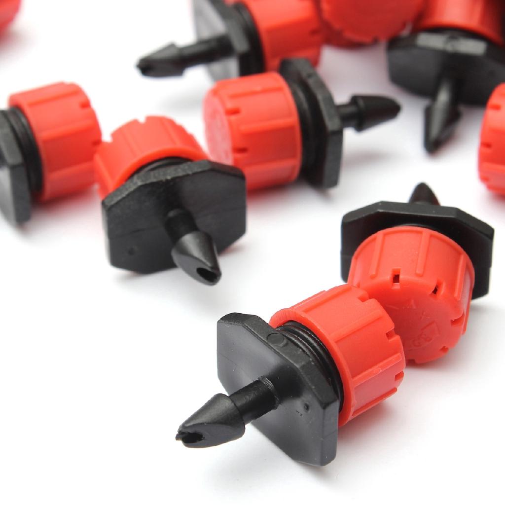 Adjustable Micro Drip Irrigation System 1/4” Watering Sprinklers Anti-clogging Emitter Dripper