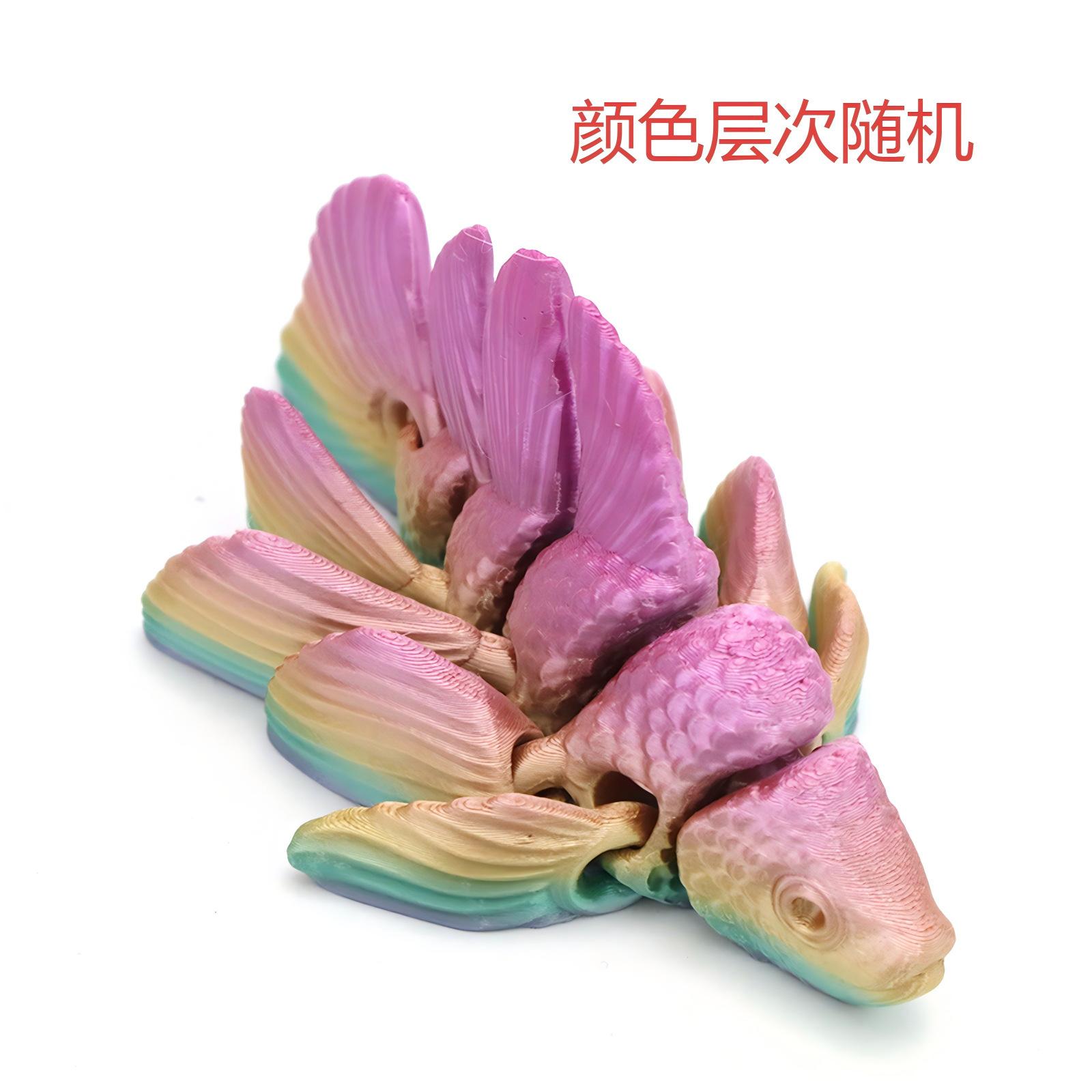 

3D Printed Goldfish Halloween Desktop Ornament 3D Printed Toy Animals Living Room Home Office Craft Printed Christmas Gifts 13cm