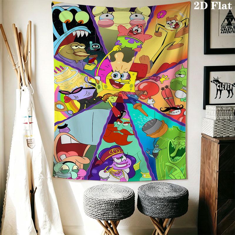 Animation Wall Hanging Printed Fabric Blanket Decorative Tapestries for Bedroom Living Room Home Decor