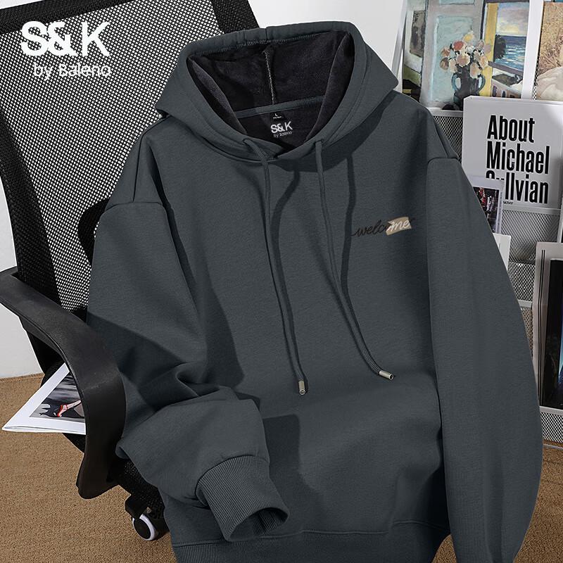 Baleno S&K Men's Plush Fleece Hooded Sweatshirt
