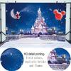 Weihnachtsmann-Eisschloss-Muster, Fotografie-Hintergrund, Vinyl, Weihnachten, Winter, Mottoparty, Fotohintergrund, Wandteppich, Banner-Dekoration