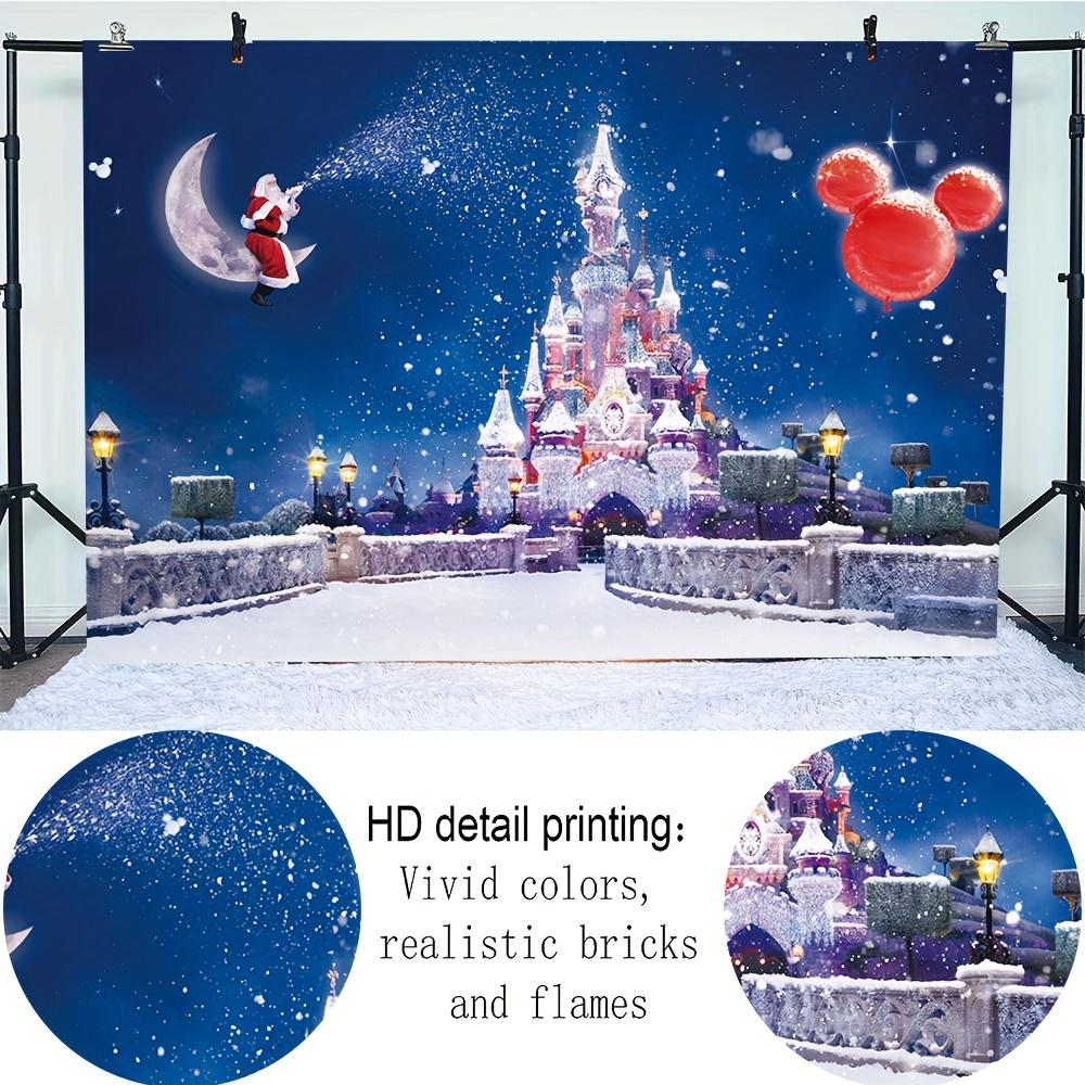 Weihnachtsmann-Eisschloss-Muster, Fotografie-Hintergrund, Vinyl, Weihnachten, Winter, Mottoparty, Fotohintergrund, Wandteppich, Banner-Dekoration