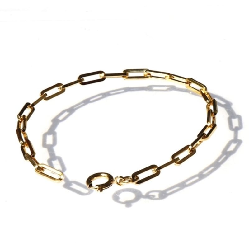 BONBEAU Square Chain Layered Bold Bracelet Bold Clip Square Chain Layered Bracelet