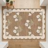 Anti Slip Floral Entry Doormat Retro Bathroom Door Pad Floor Mat Door Mats  Wet Areas