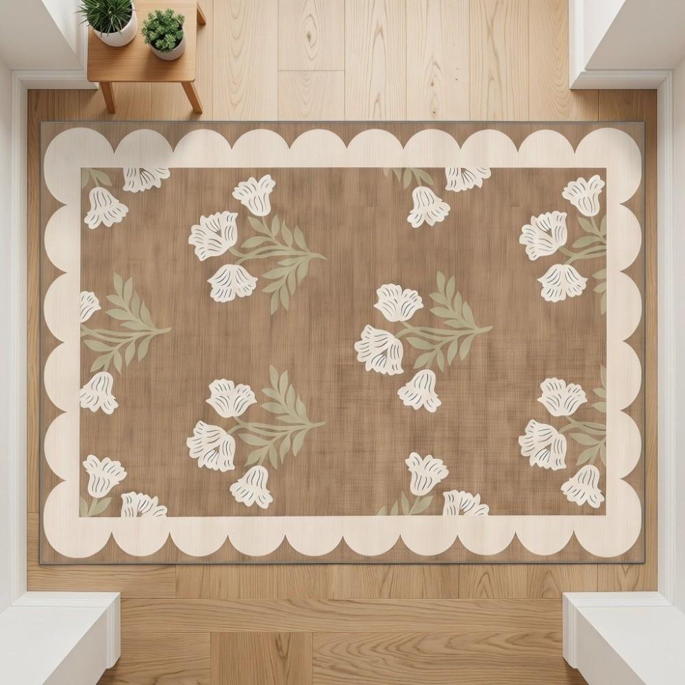 Anti Slip Floral Entry Doormat Retro Bathroom Door Pad Floor Mat Door Mats  Wet Areas