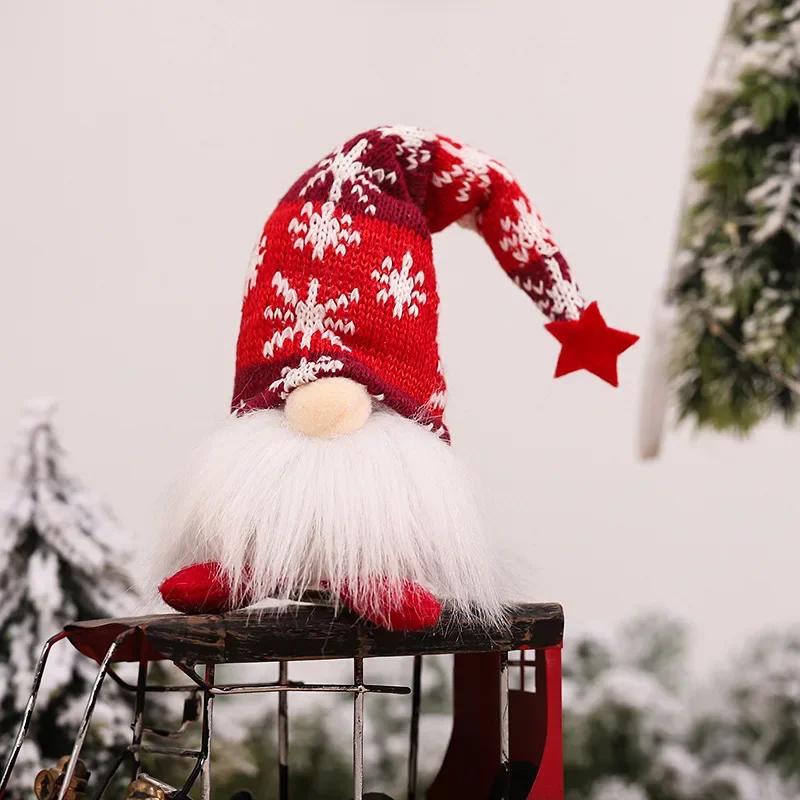 

Светящийся гном Рождественская безликая кукла Фонарь Merry Xmas Украшение для дома Navidad Новогодний подарок 4cm-10cm