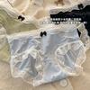 Women's Lace Underwear Plus Size Mid Waist Pure Cotton Underwear Triangle Underwear