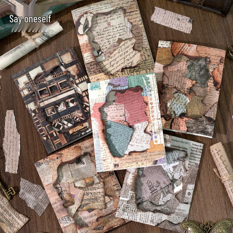 Yan Ji Retro Burned Fragments Journal Sticker Pack - 6 Varieties