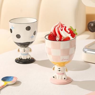 Simpatico Calice Tridimensionale per Cucciolo Dipinto a Mano Souvenir Tazza in Ceramica dall'Aspetto Elegante Regalo di Compleanno Tazza per l'Acqua per Ragazze