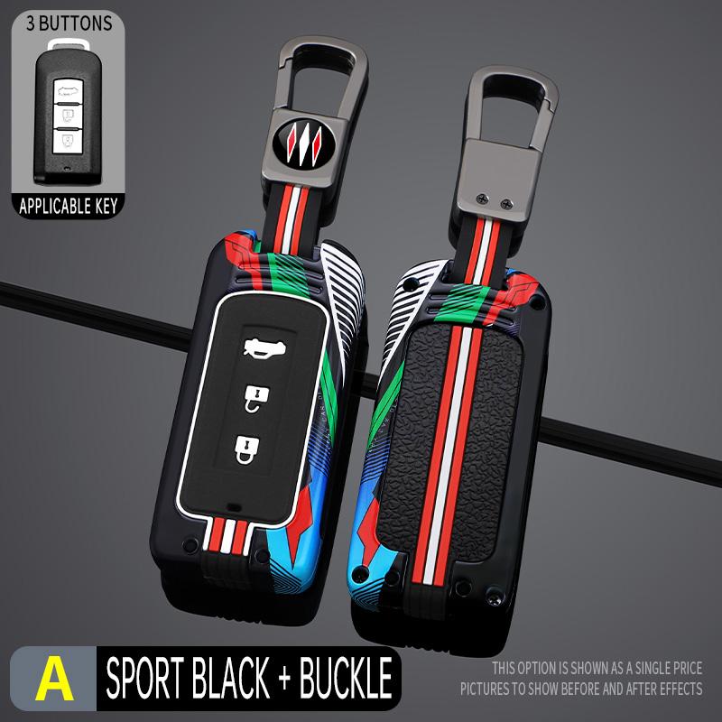 Kryt pouzdra na klíče od auta ze slitiny zinku pro Mitsubishi Outlander ASX LANCER Pajero Sport Eclipse Cross Ochranný držák Klíčenka