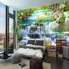 3D Mural Waterfall Wallpaper Water Park Scenery Wall Cloth Living Room TV Decor Fresco