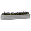Planter Light Grey 320 X 80 X 45 Cm Steel