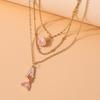 Fashion Shell Mermaid Pendant Necklaces Women Girls Multilayer Chain Necklace Party Holicay Jewelry Gifts
