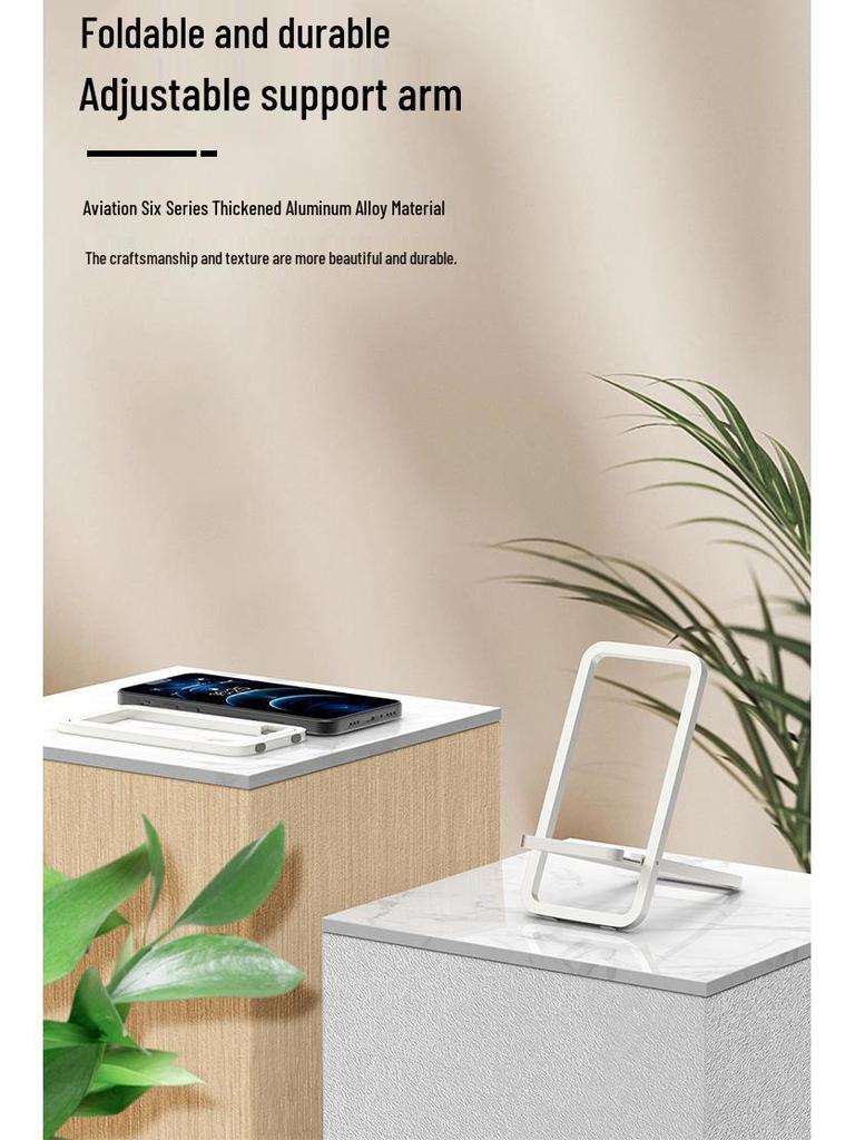 All-Aluminum Foldable Mobile Phone Holder for Desktop Streaming & Viewing