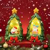 Resin Desktop Decoration Christmas Tree Ornament Lamp, Santa Claus And Golden Star Decor, Festive Room Decor Durable Decorative Figure for Living