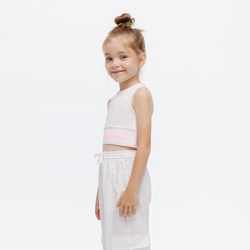 

Little MO&Co. Girls Antibacterial Summer Stretchy Round Neck Vest 130
