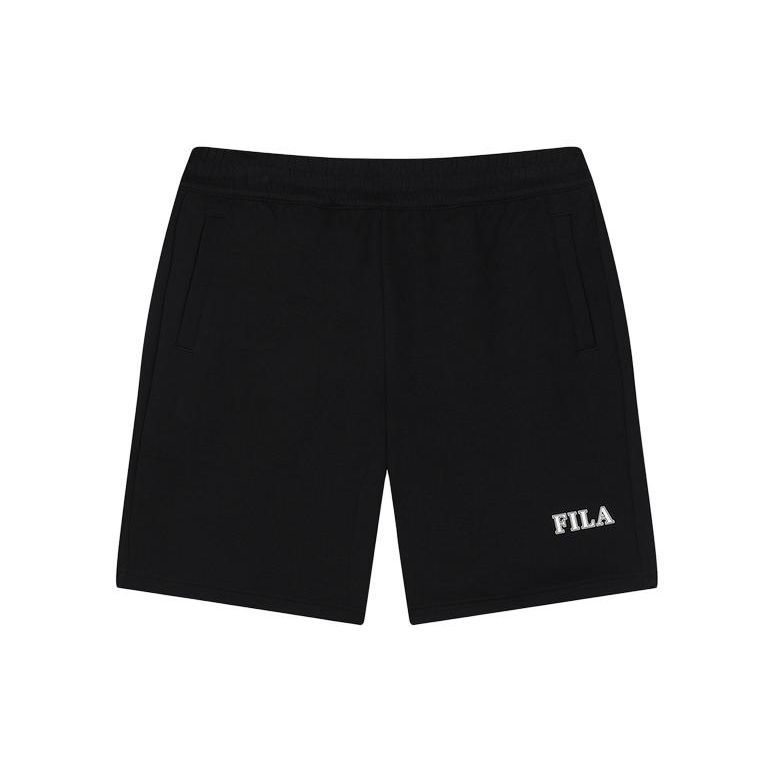 FILA Флис Однотонные Свободные Повседневные Шорты Мужские шорты Черный F51M429601F-BK L